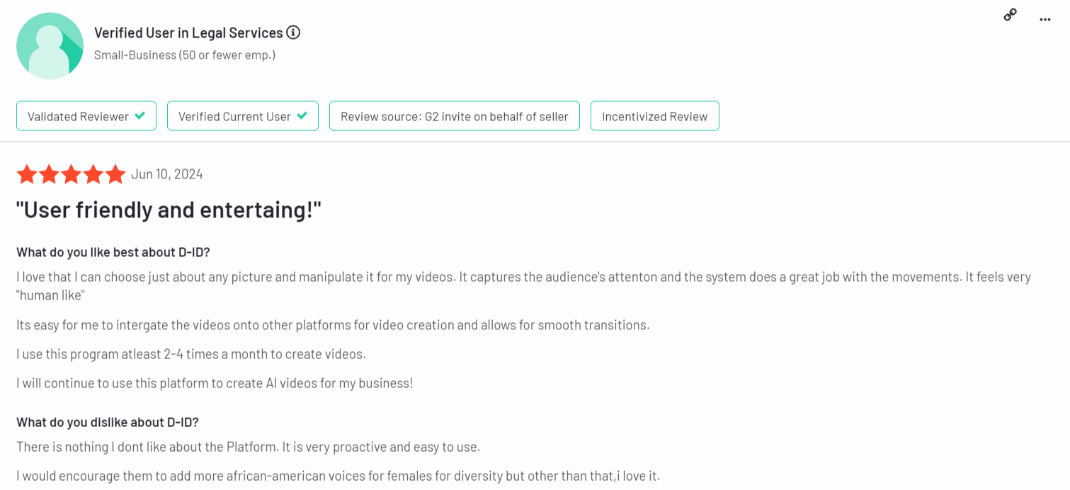 D-ID user
reviews