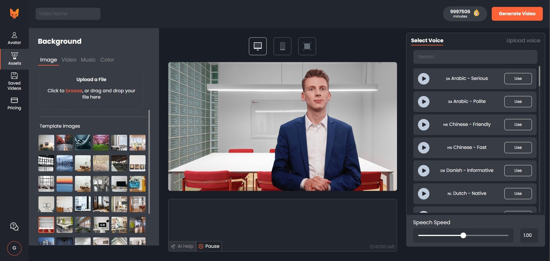 Immersive Fox AI video generator