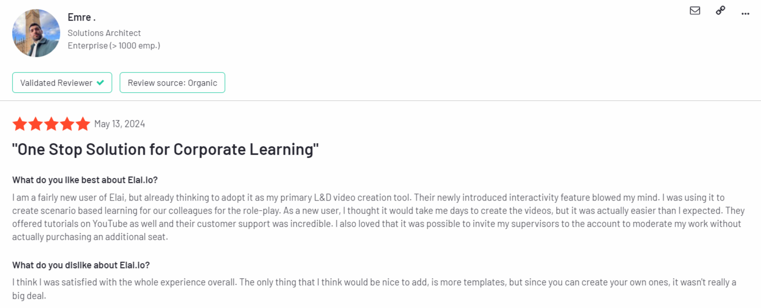 Elai user reviews
